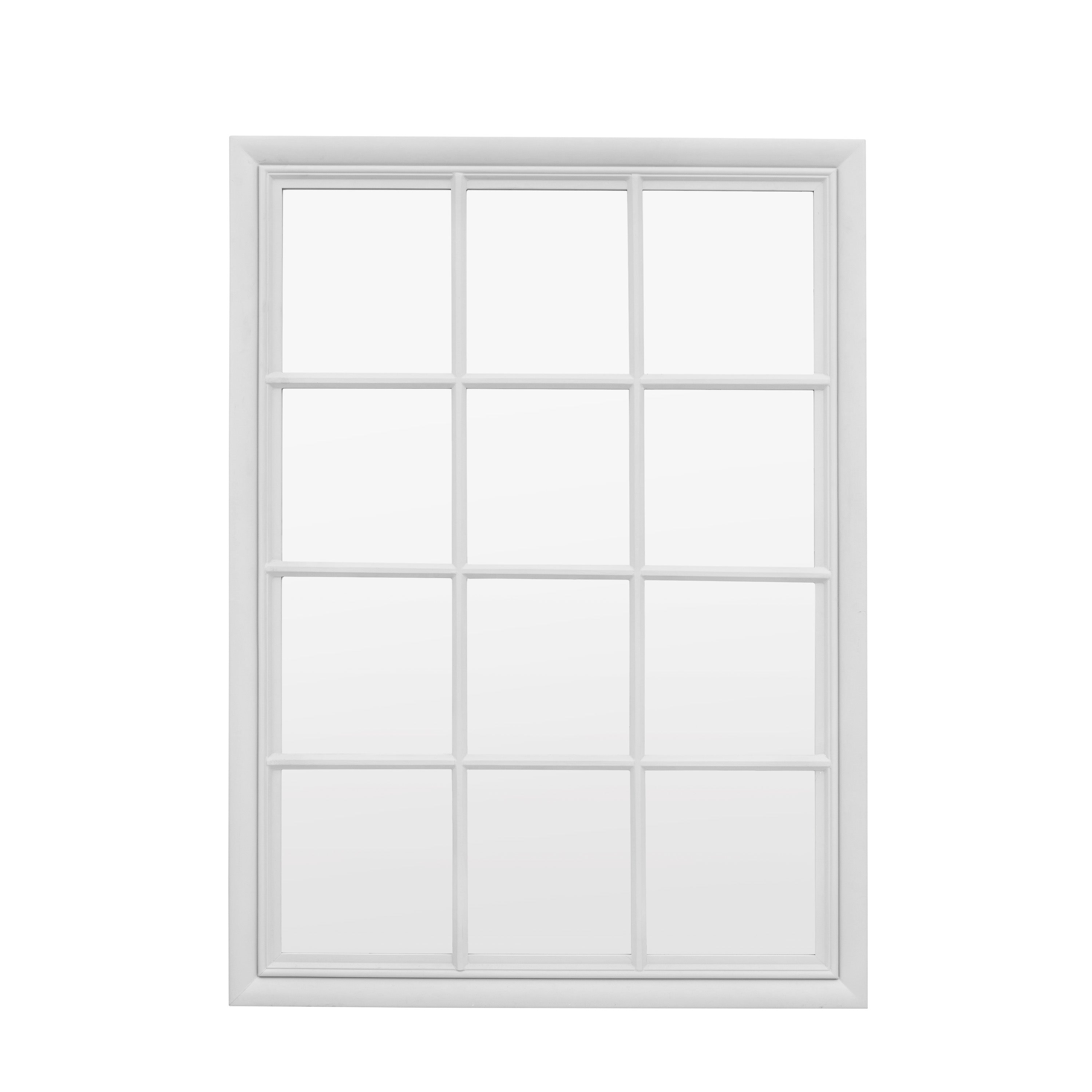 Iowa Stone White Window Mirror